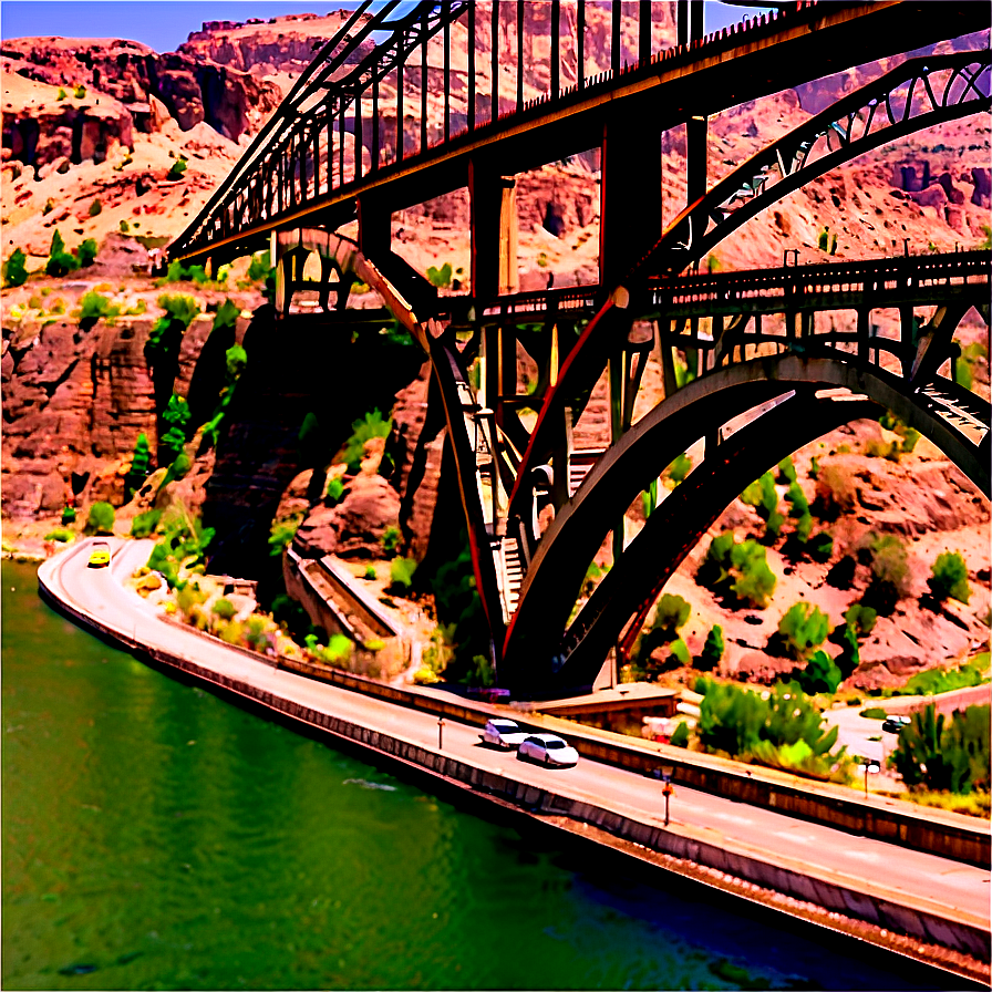 Twin Falls Idaho Perrine Bridge Png 06122024 PNG image