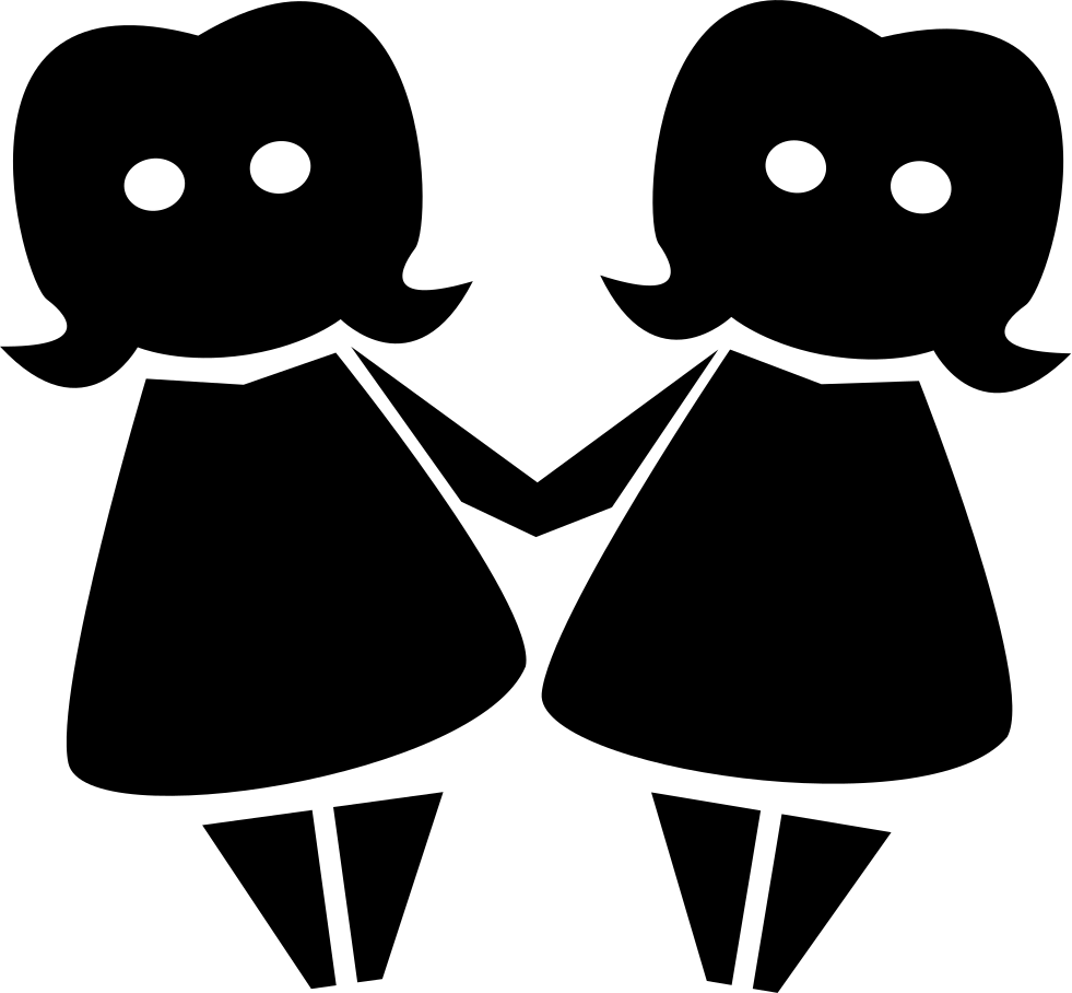 Twin Silhouette Graphic PNG image