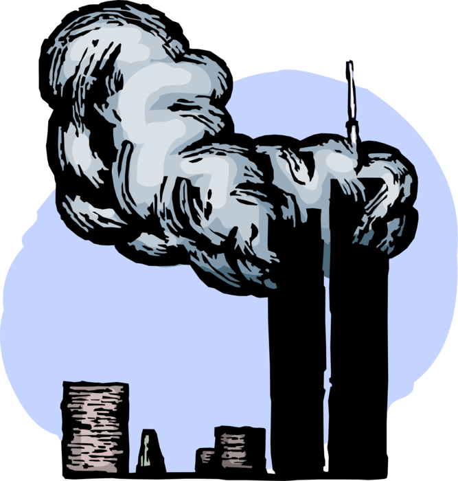 Twin_ Towers_ Attack_ Illustration PNG image