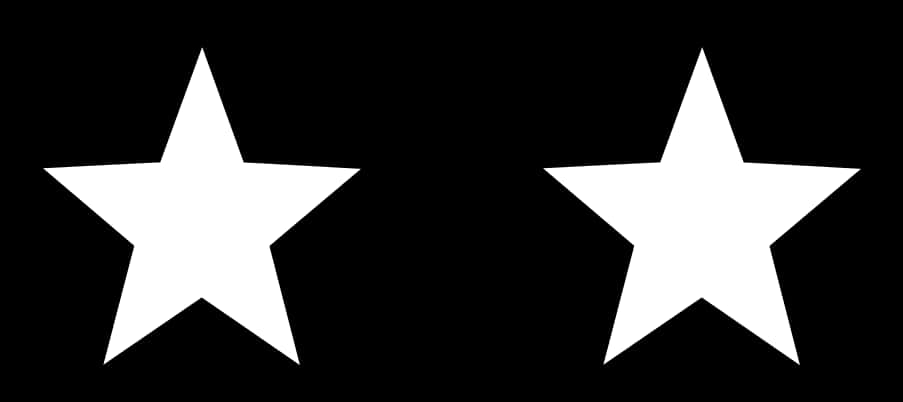 Twin White Starson Black Background PNG image