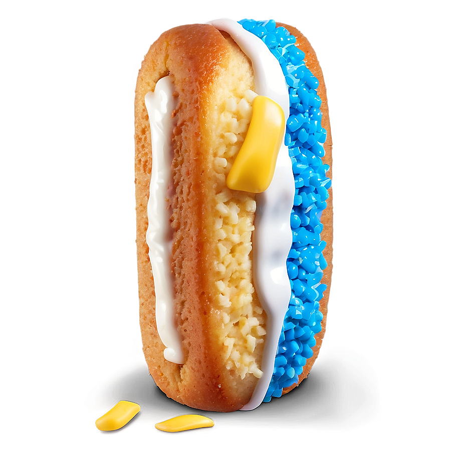 Twinkie Snack Cakewith Blue Sprinklesand White Icing PNG image