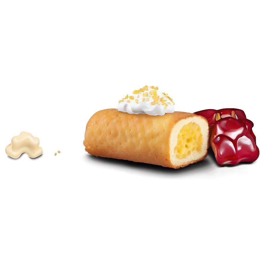 Twinkiewith Cream Fillingand Red Jelly PNG image