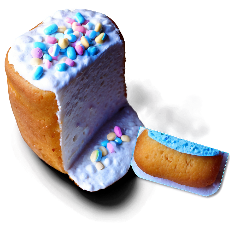 Twinkiewith Sprinkles Cut Open PNG image