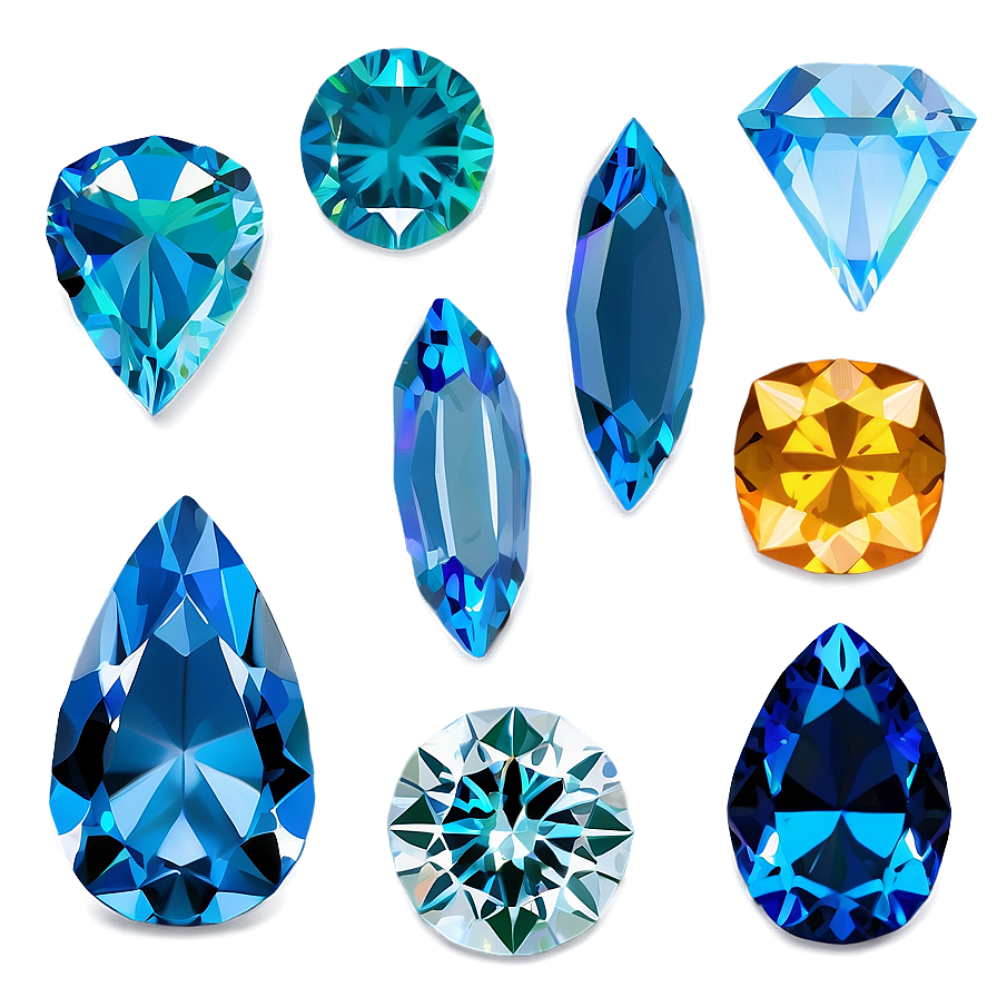 Twinkling Aquamarine Gem Png Yce1 PNG image