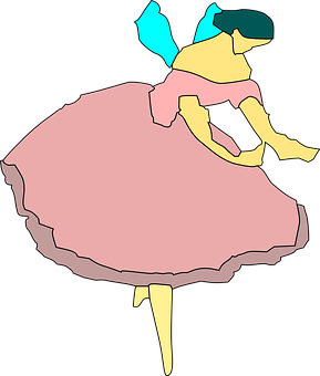 Twirling Ballerina Vector Art PNG image