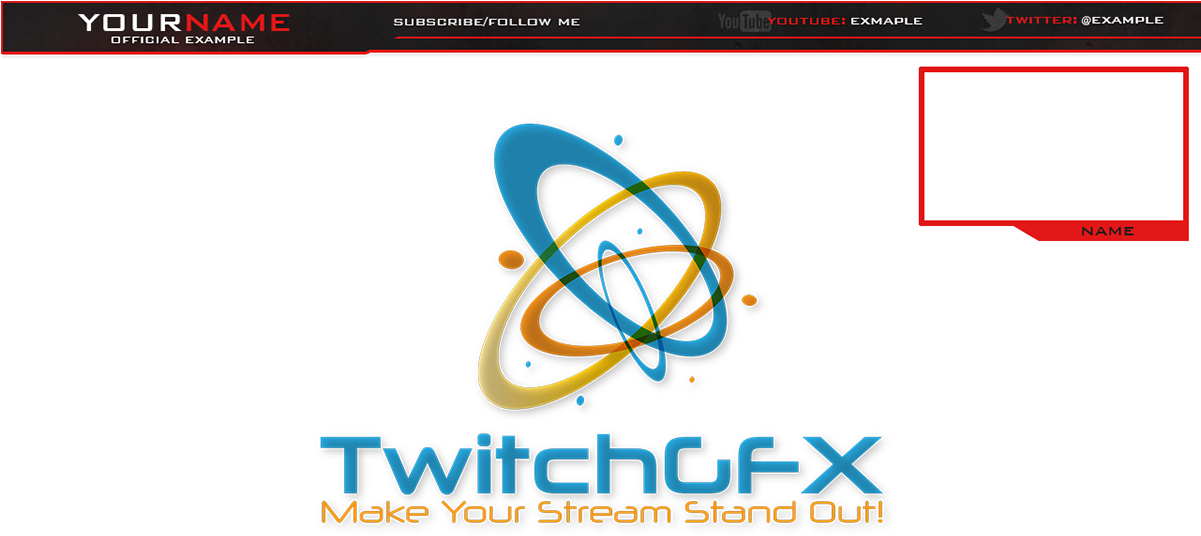 Twitch G F X_ Webcam_ Overlay_ Example PNG image