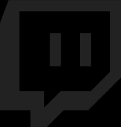 Twitch Logo Blackand White PNG image