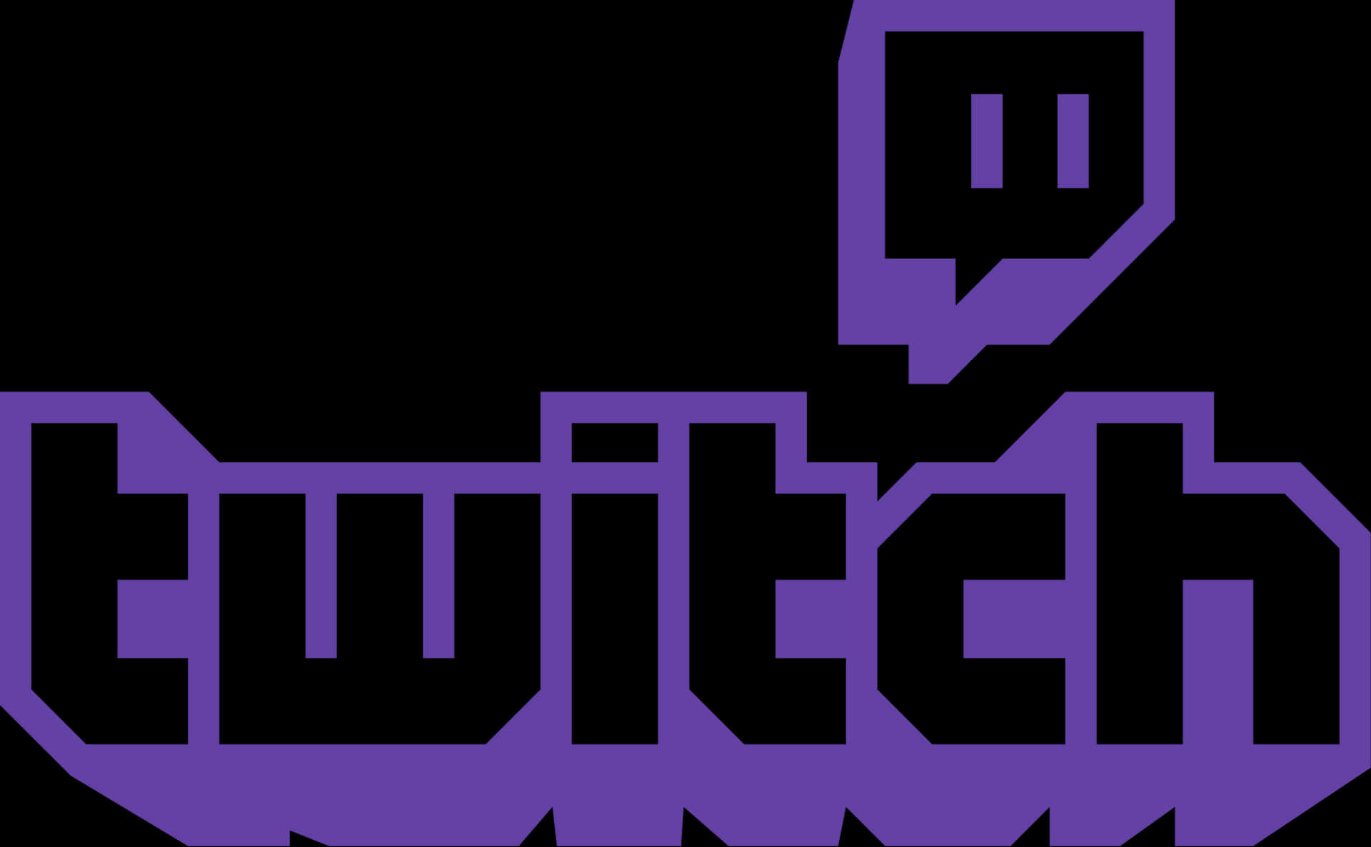 Twitch Logo Purpleand Black PNG image
