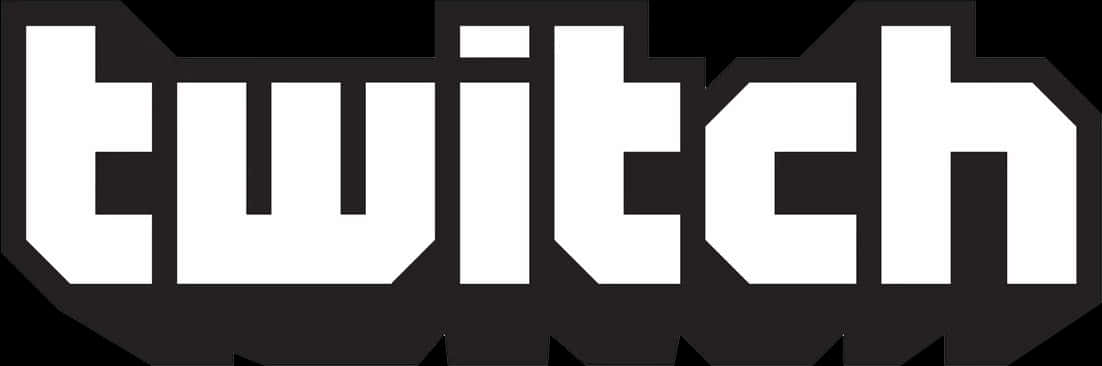 Twitch Logo Whiteon Black PNG image