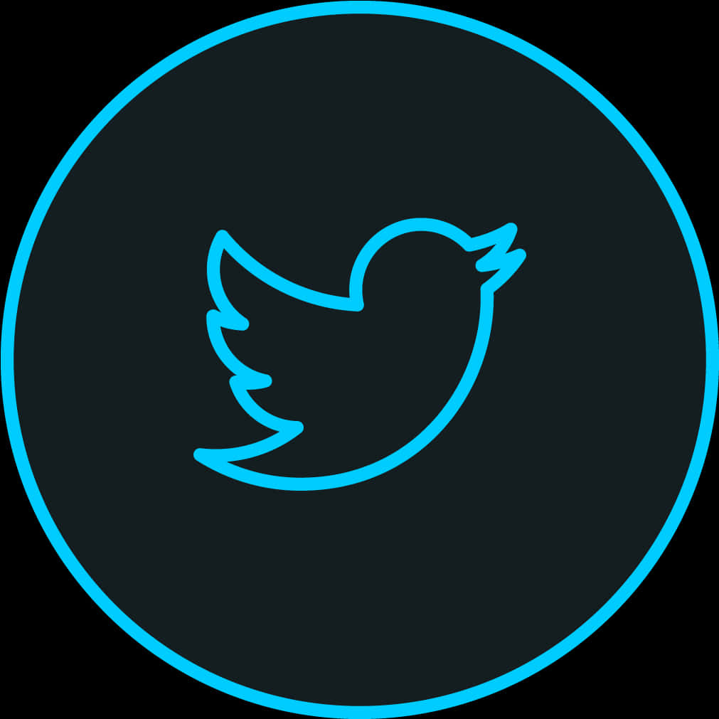 Twitter Logo Neon Style PNG image