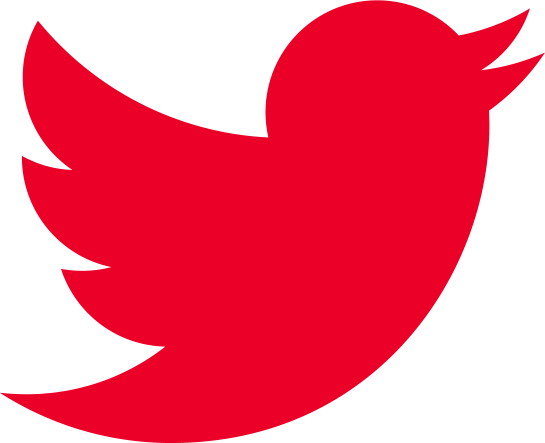 Twitter Logo Red Silhouette PNG image