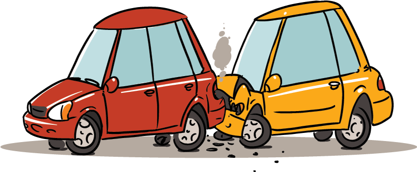 Two Car Collision Illustration PNG image
