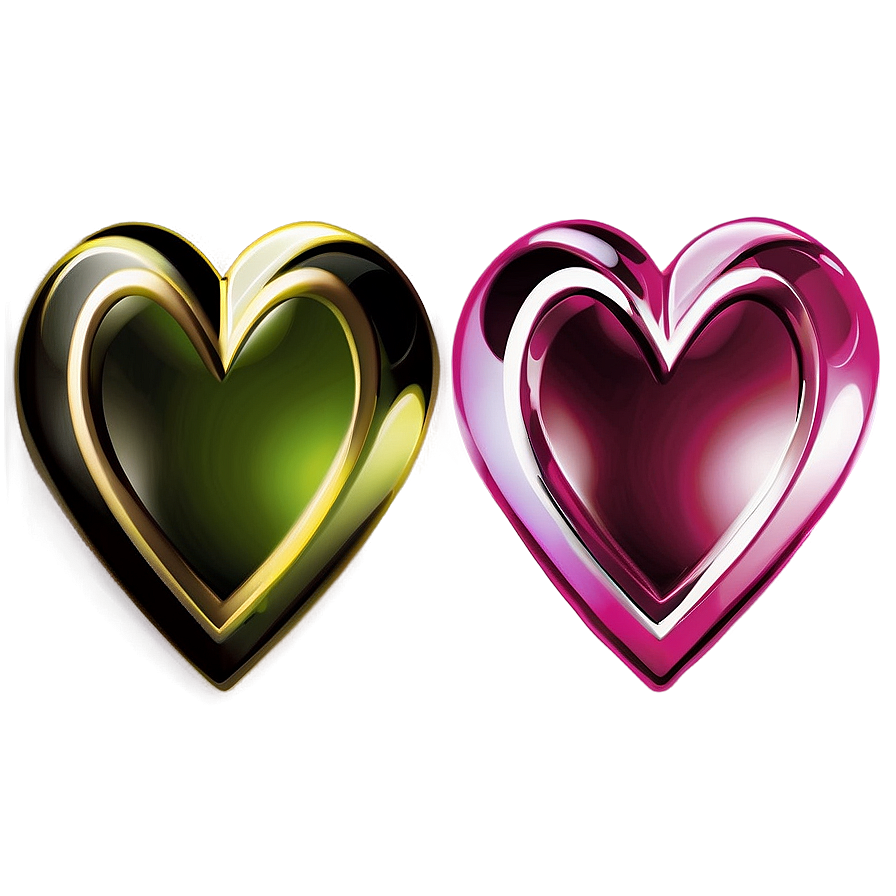 Two Hearts Vector Png 06132024 PNG image