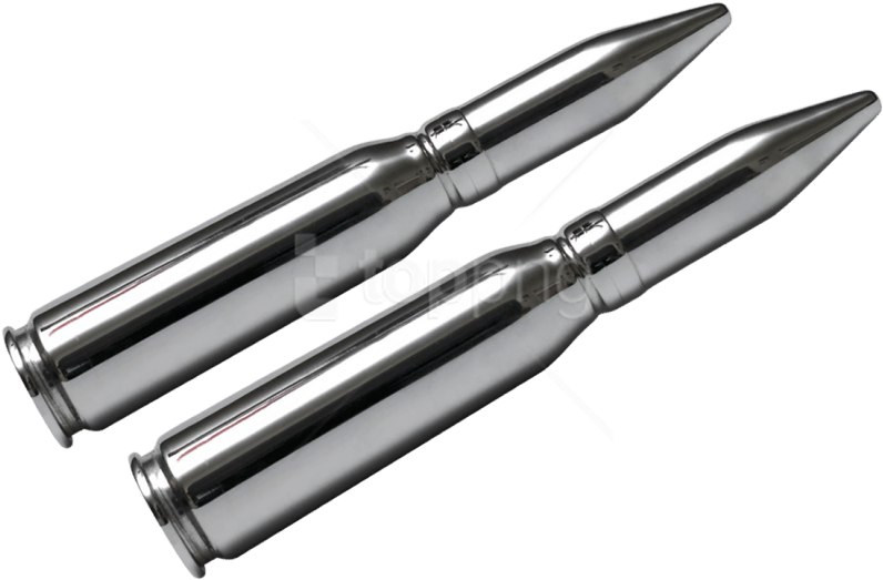 Two Metallic Bullets PNG image