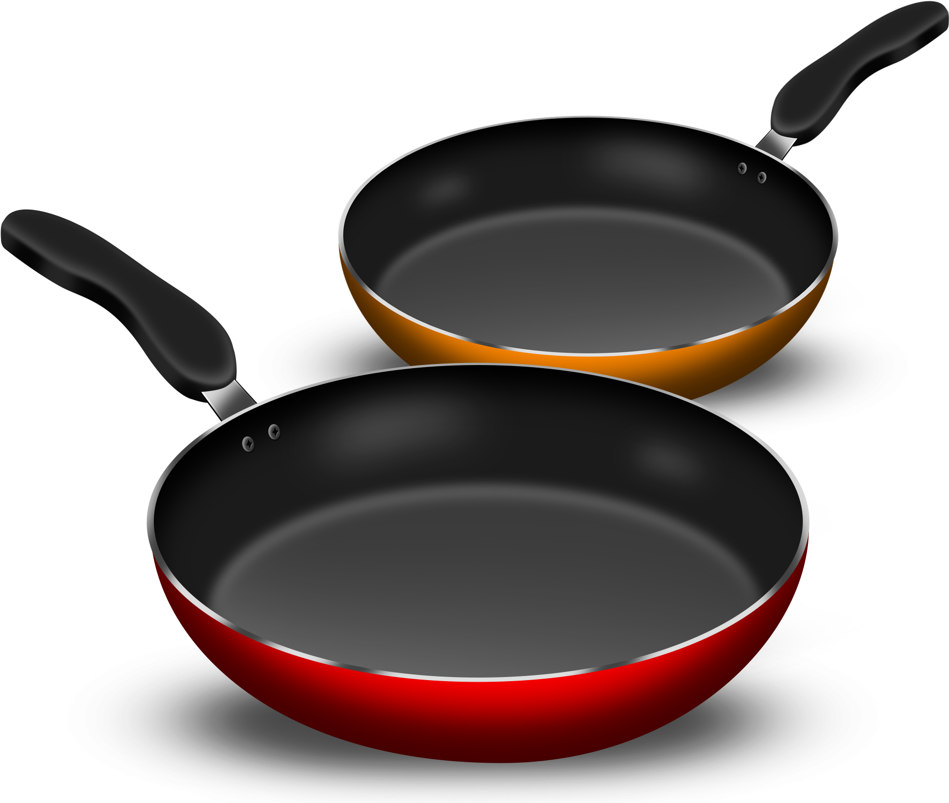 Two Nonstick Frying Pans PNG image