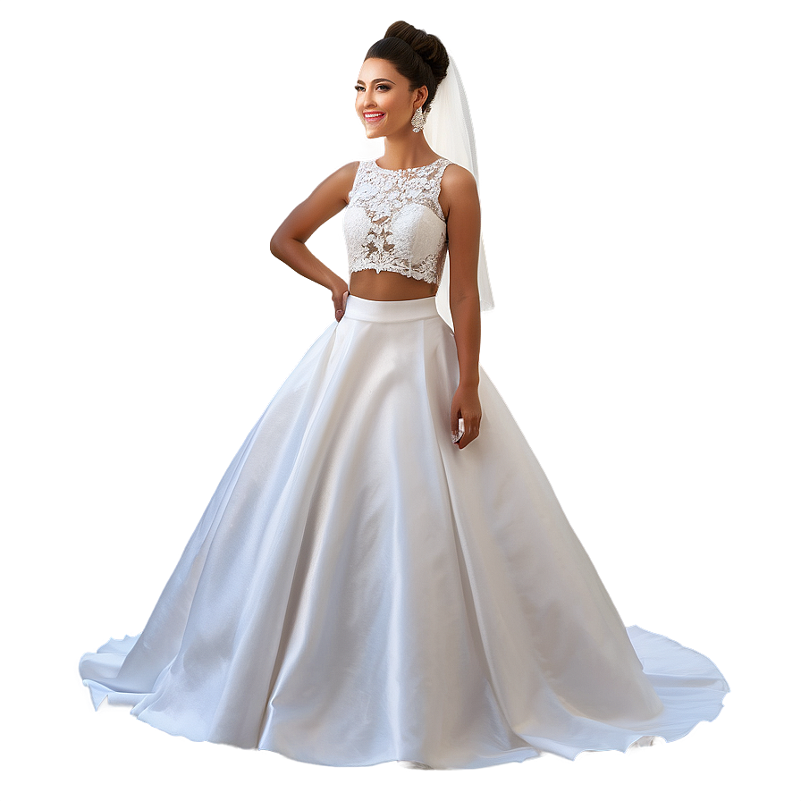 Two-piece Wedding Gowns Png Wld19 PNG image