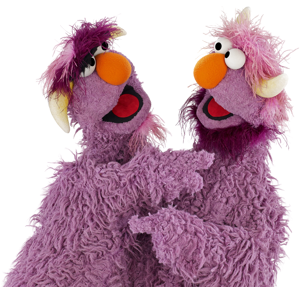 Two Purple Monsters Sesame Street PNG image