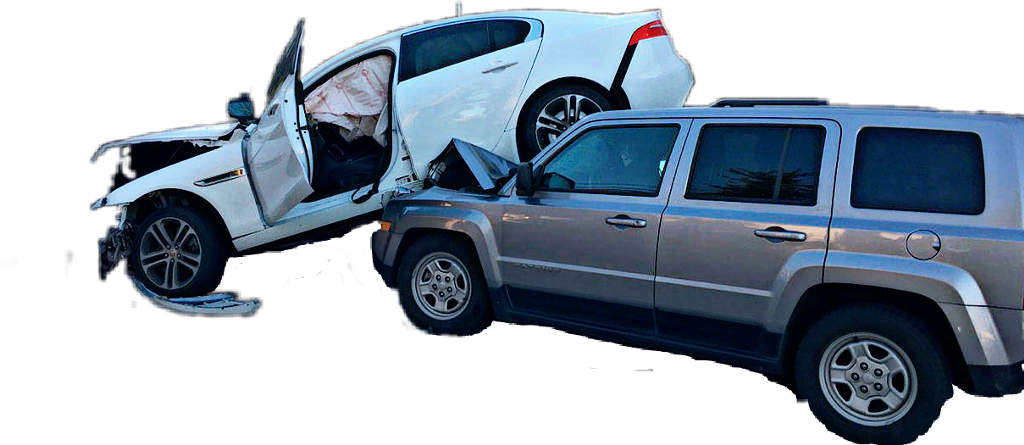 Two Vehicle Collision Damage PNG image