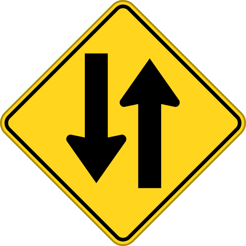 Two Way Traffic Sign PNG image