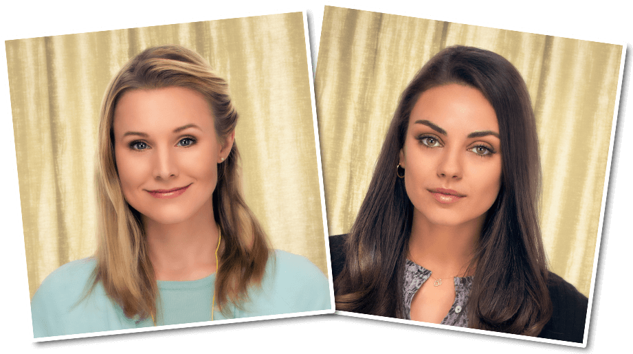 Two Women Portrait Comparison PNG image