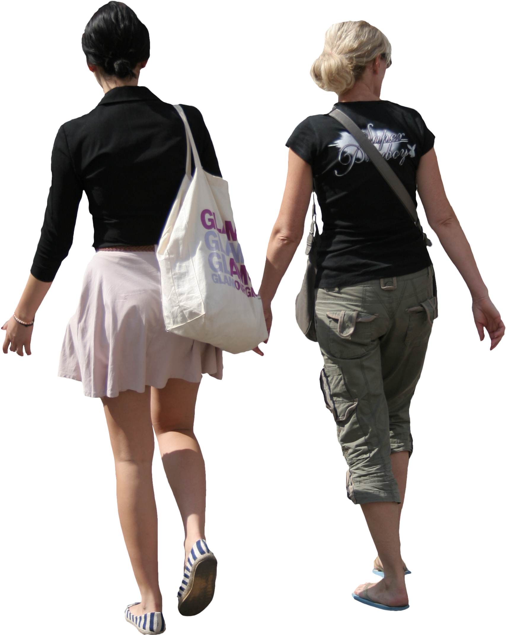 Two Women Walking Together PNG image