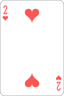 Twoof Hearts Playing Card PNG image