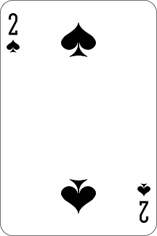 Twoof Spades Playing Card PNG image