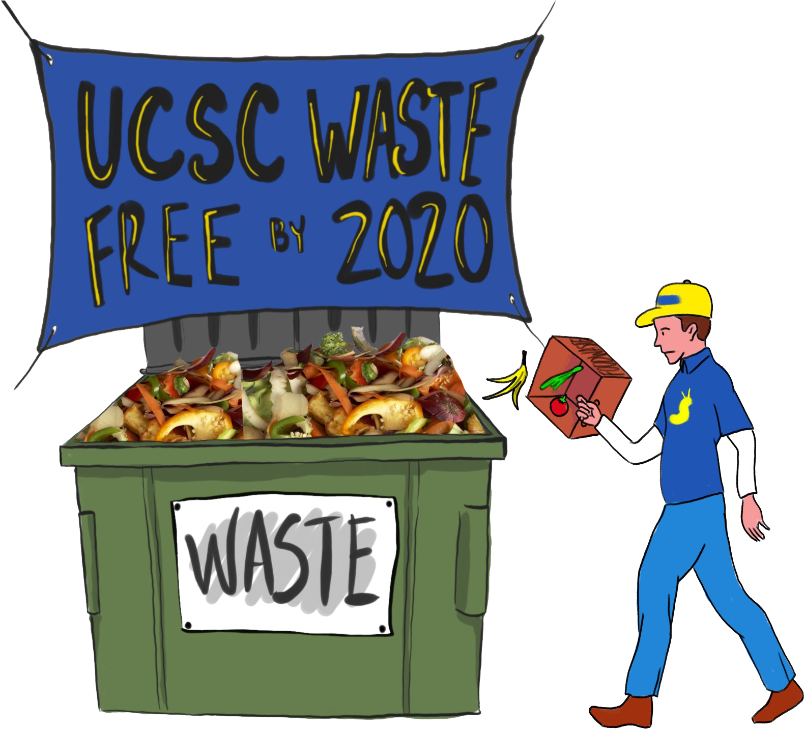 U C S C Waste Free Goal2020 PNG image