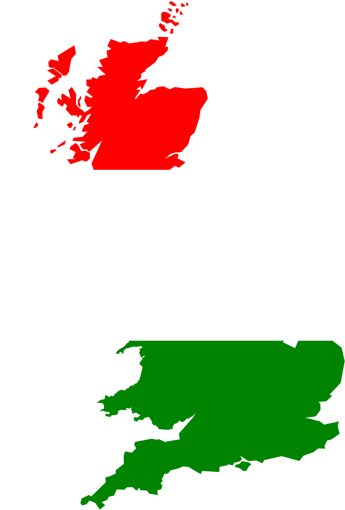 U K Map Scotland Ireland England Wales PNG image