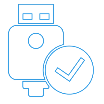 U S B Flash Drive Checkmark Icon PNG image