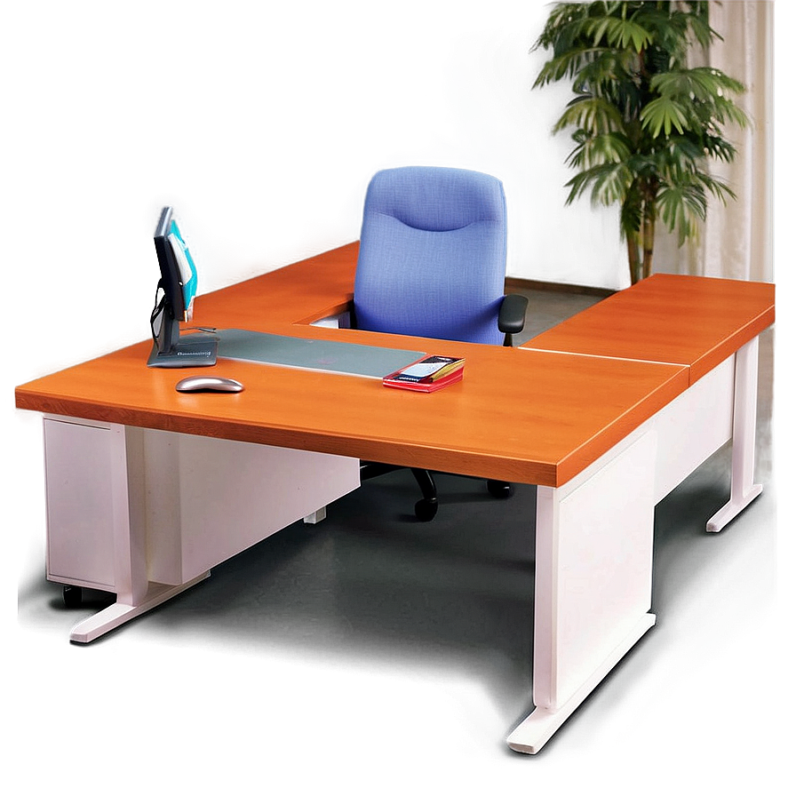 U-shaped Office Desk Png Nfg PNG image