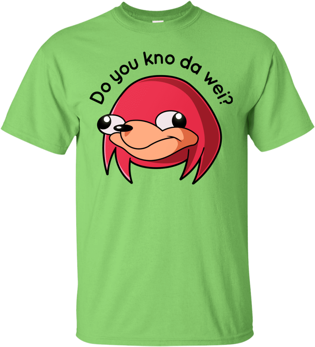 Ugandan Knuckles Meme Shirt PNG image