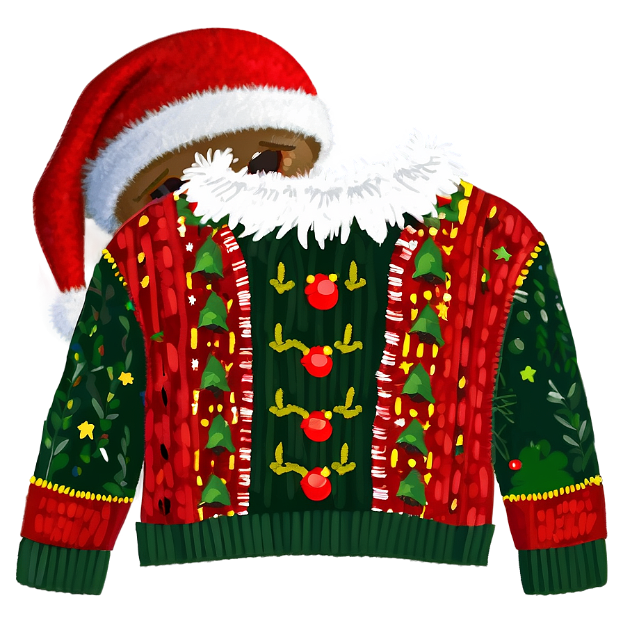 Ugly Christmas Sweater D PNG image