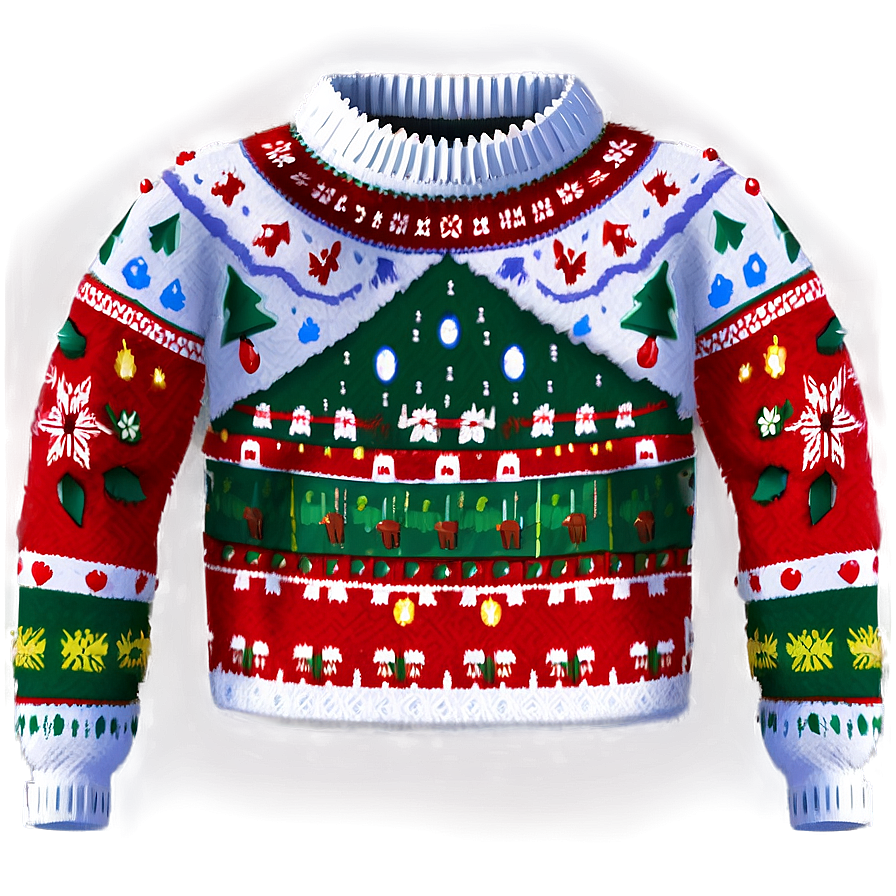 Ugly Christmas Sweater Pattern Png 64 PNG image