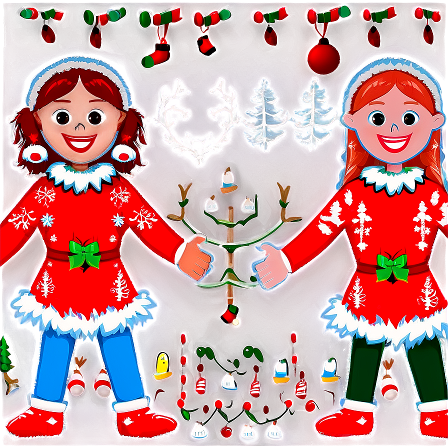 Ugly Christmas Sweater With Carolers Png 06122024 PNG image