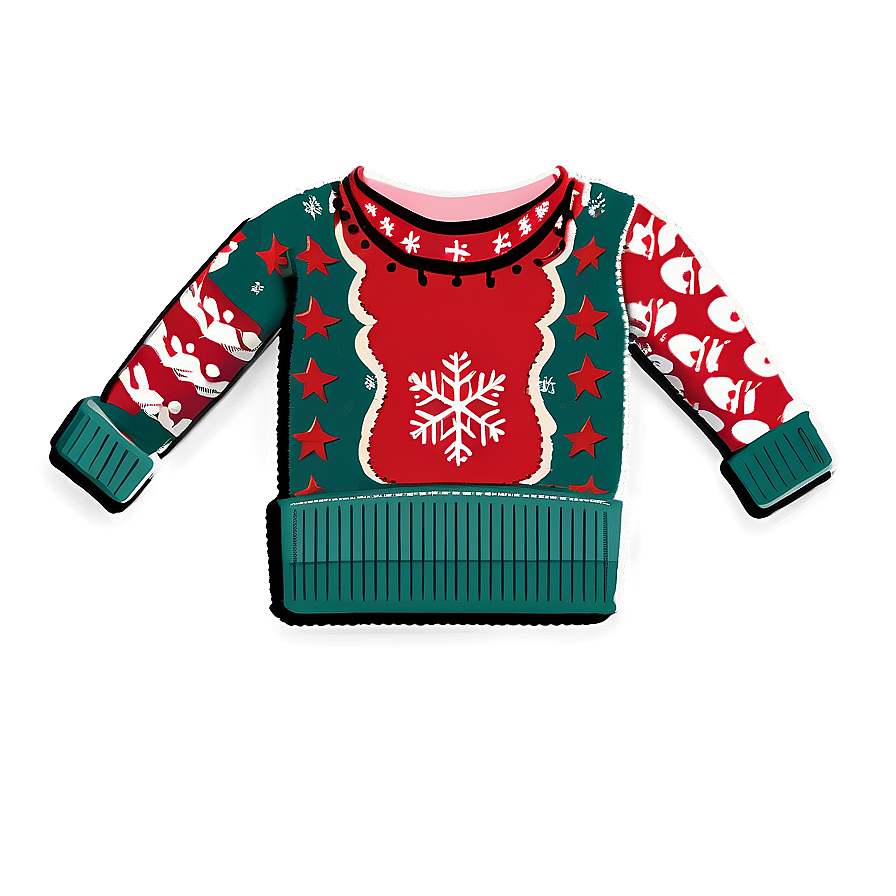 Ugly Christmas Sweater With Stockings Png 61 PNG image