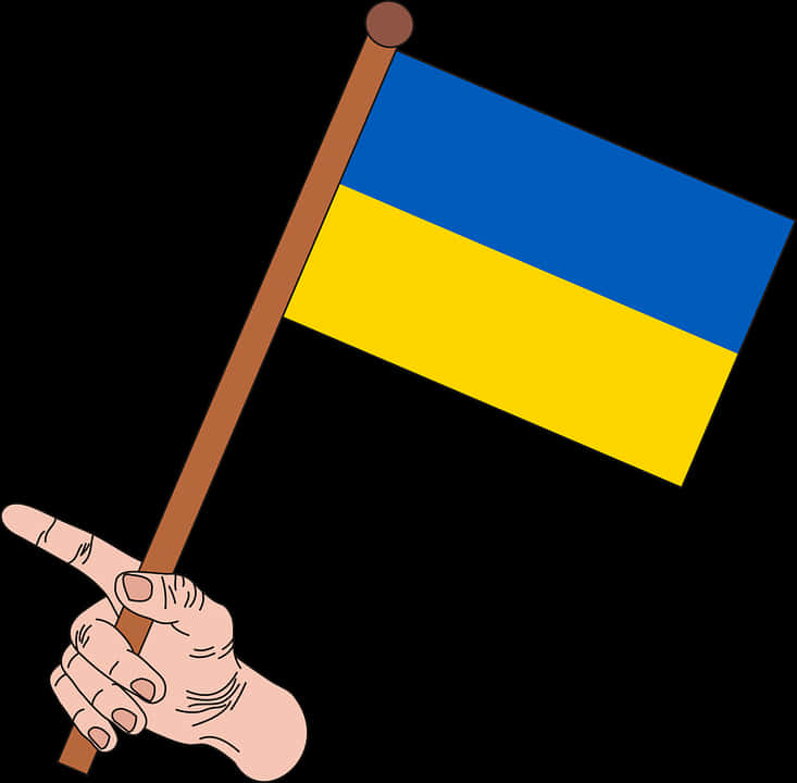 Ukraine Flagin Hand Illustration PNG image