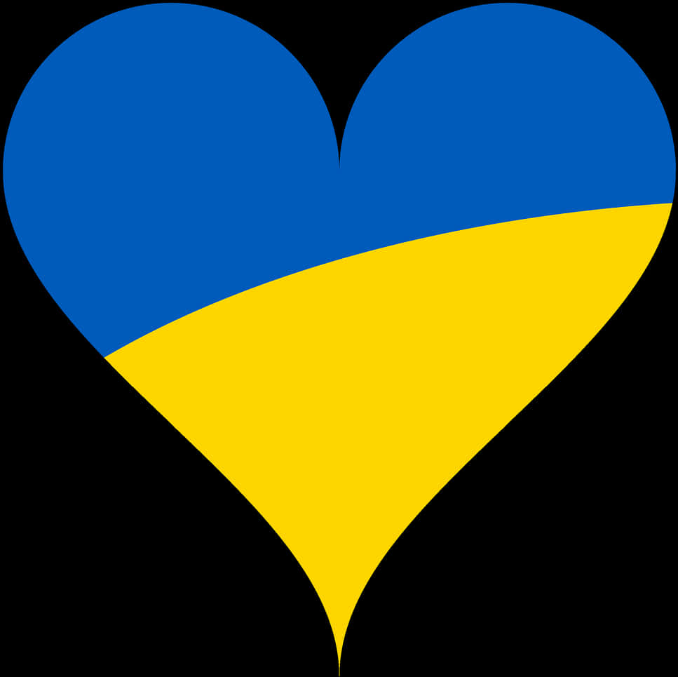 Ukraine Heart Flag Graphic PNG image