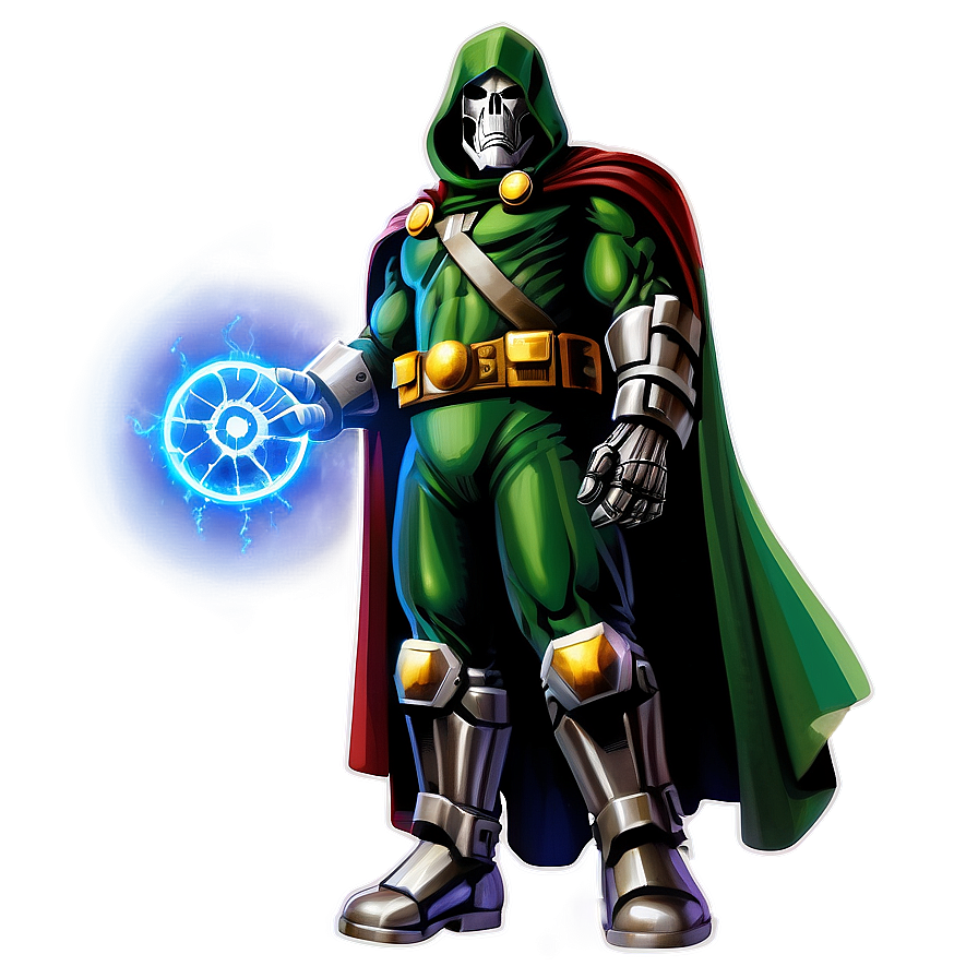 Ultimate Dr Doom Illustration Png 06252024 PNG image