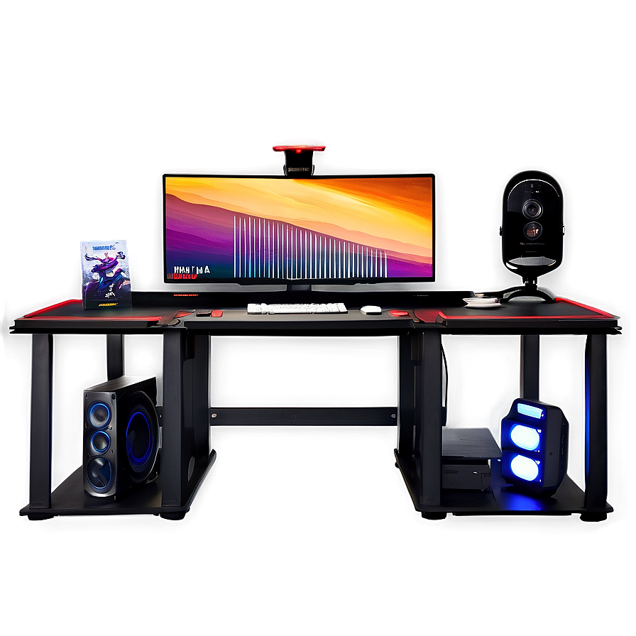 Ultimate Gaming Desk Setup Png 43 PNG image