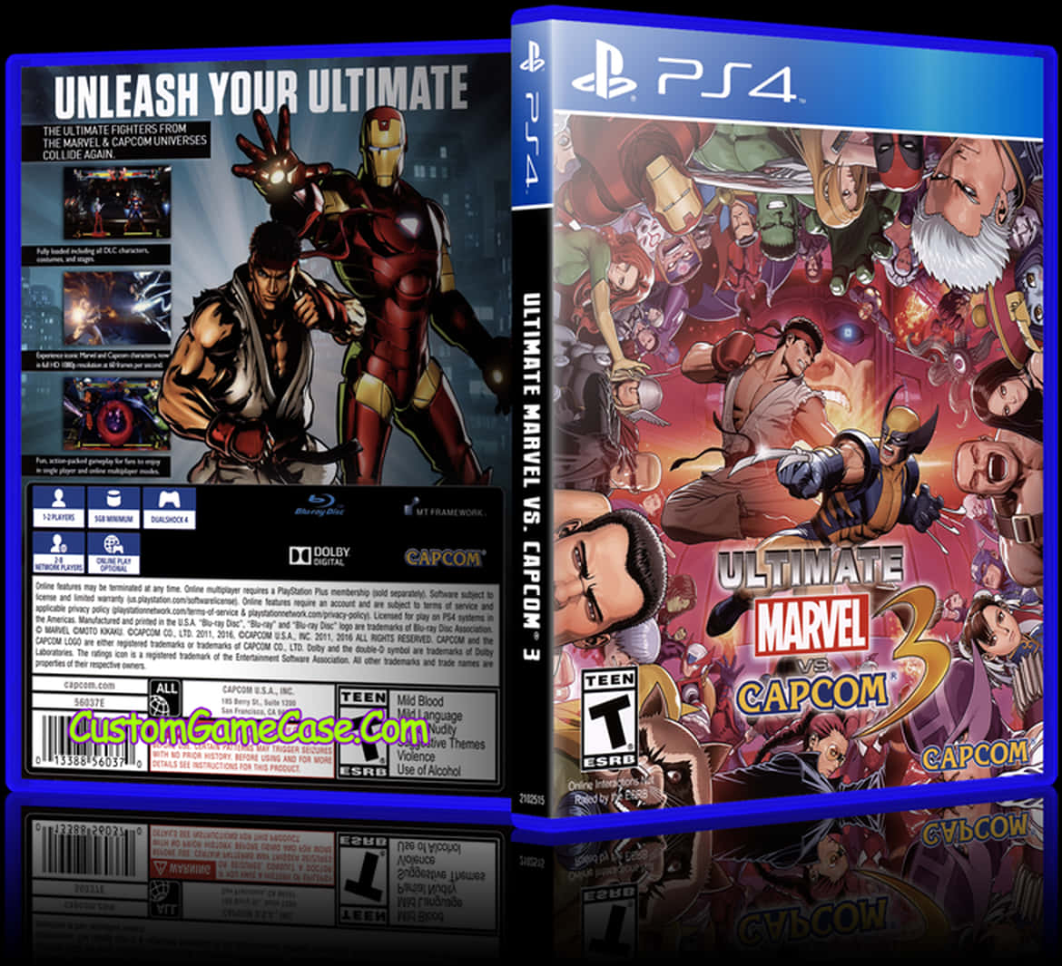 Ultimate Marvelvs Capcom3 P S4 Game Case PNG image
