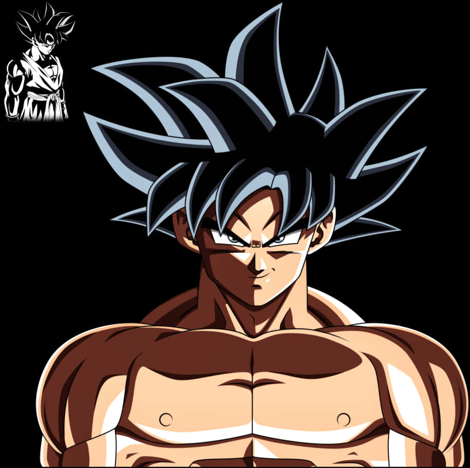 Ultra Instinct Goku Portrait PNG image