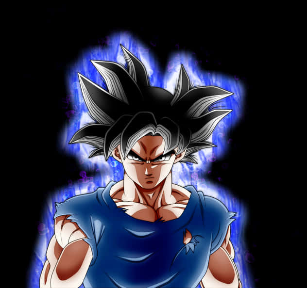 Ultra Instinct Goku Power Up PNG image