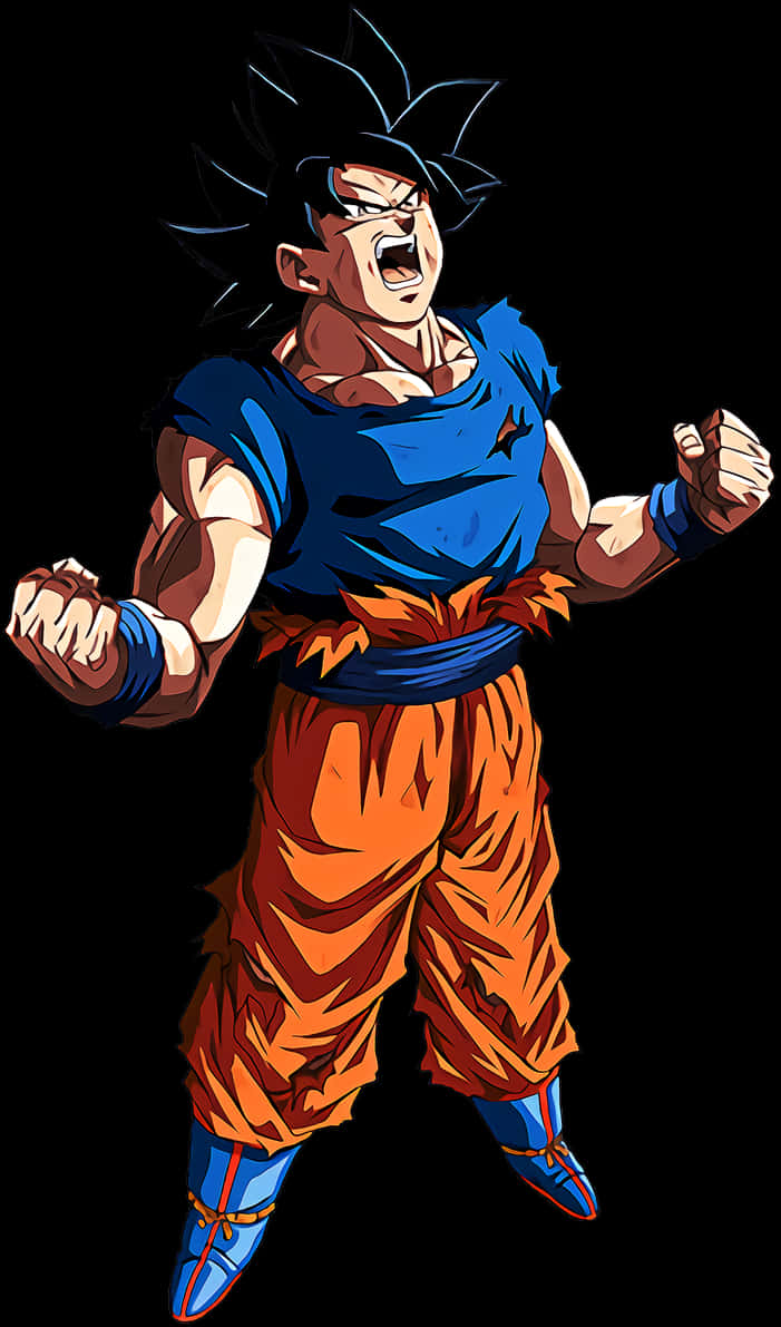 Ultra Instinct Goku Power Up PNG image