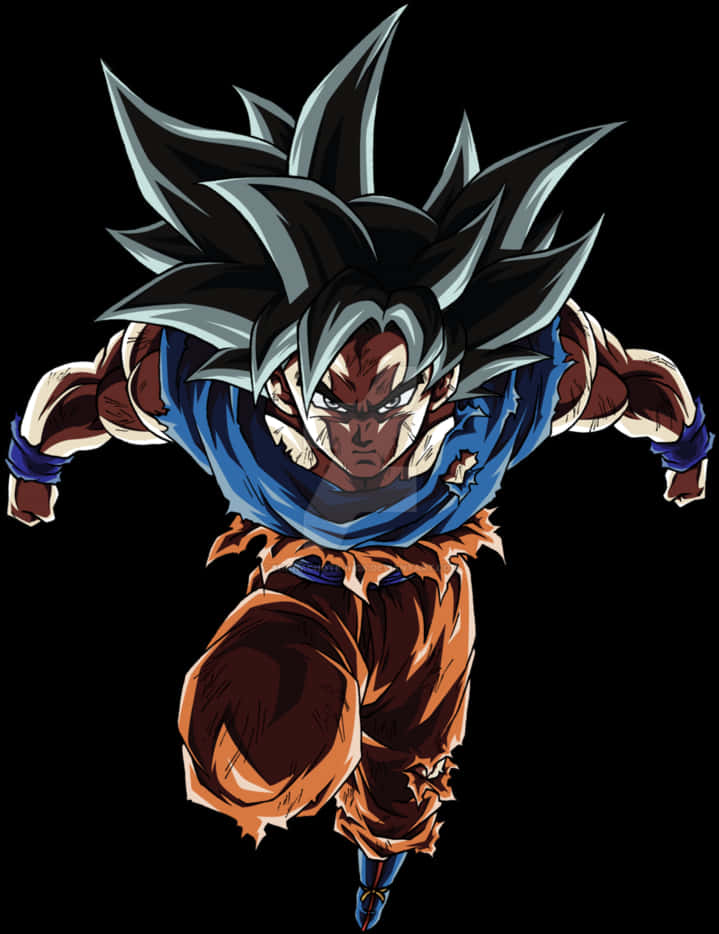 Ultra Instinct Goku Power Up PNG image