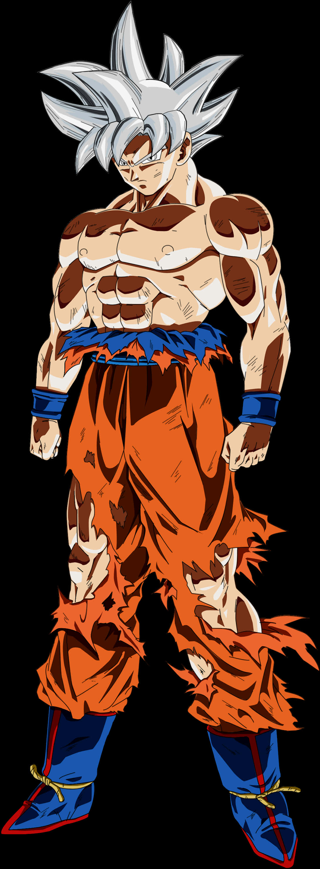 Ultra Instinct Goku Standing Pose PNG image