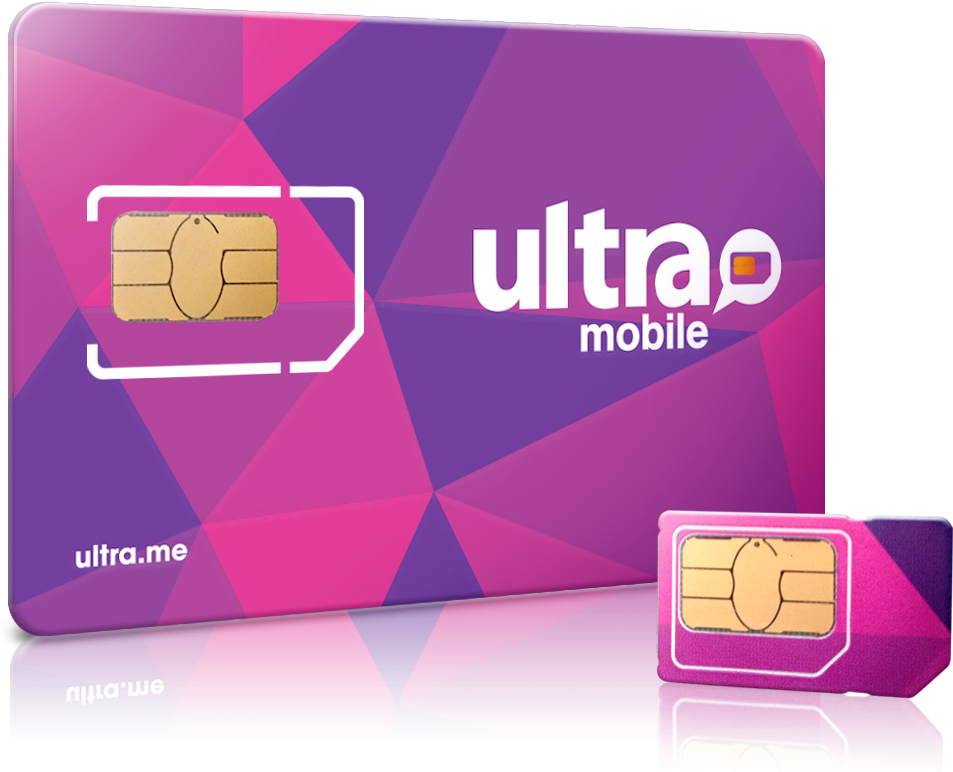 Ultra Mobile S I M Card Packaging PNG image