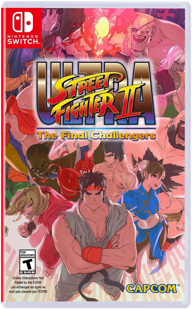 Ultra Street Fighter I I Switch Cover Art PNG image