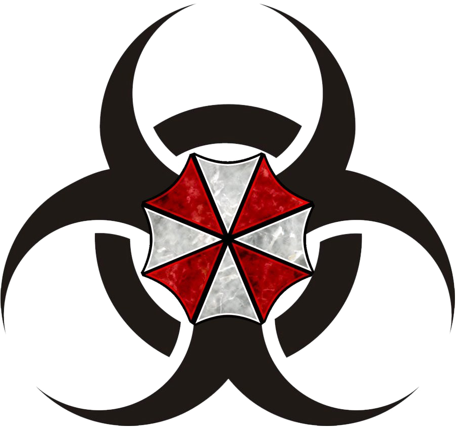 Umbrella Corporation Logo Biohazard Symbol PNG image