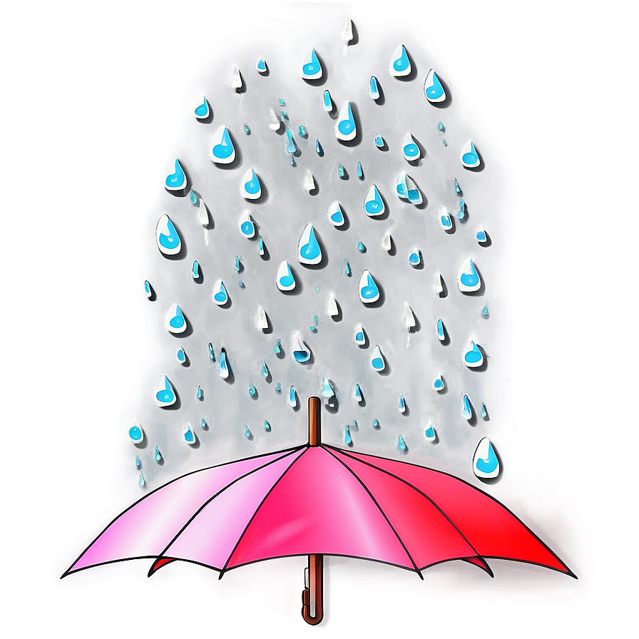 Umbrella With Raindrops Png 05232024 PNG image